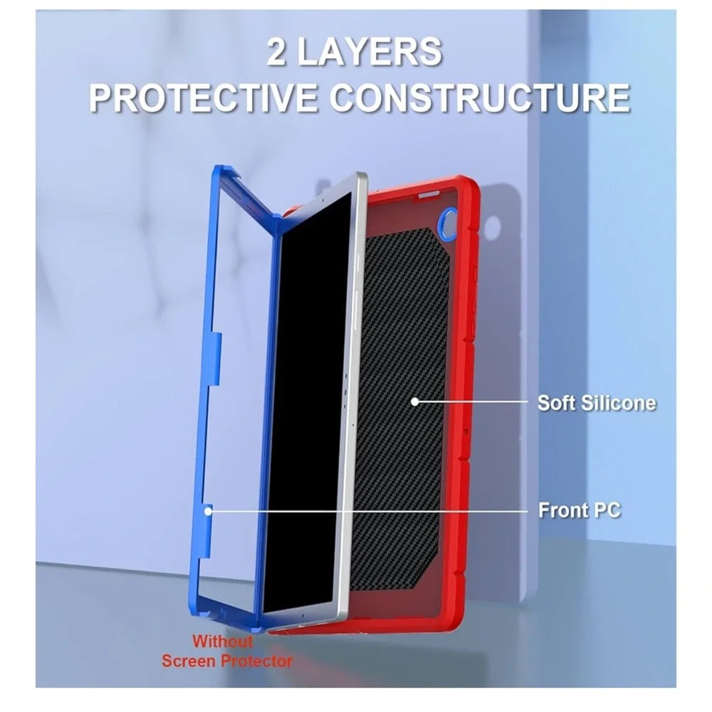 Red and Blue Tablet Cover with Stand and Full Protection